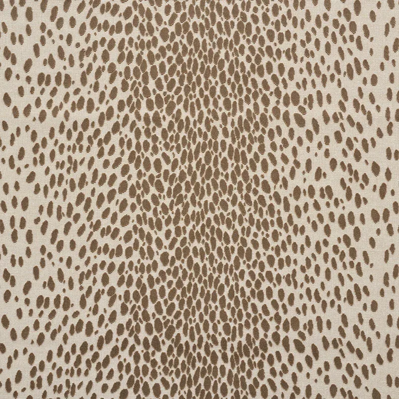 CHEETAH VELVET fabric NATURAL color by Schumacher