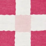 Chequer Hand Block Print fabric PINKS color by Schumacher