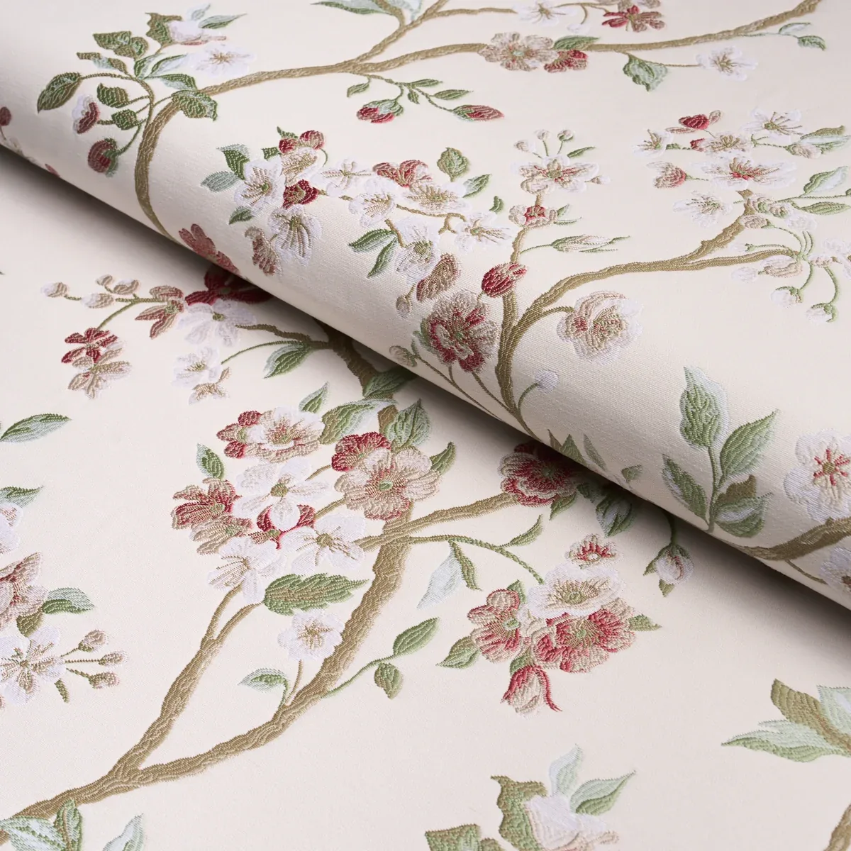 CHERRY BLOSSOM fabric CHERRY color by Schumacher
