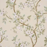 CHERRY BLOSSOM fabric CITRON color by Schumacher