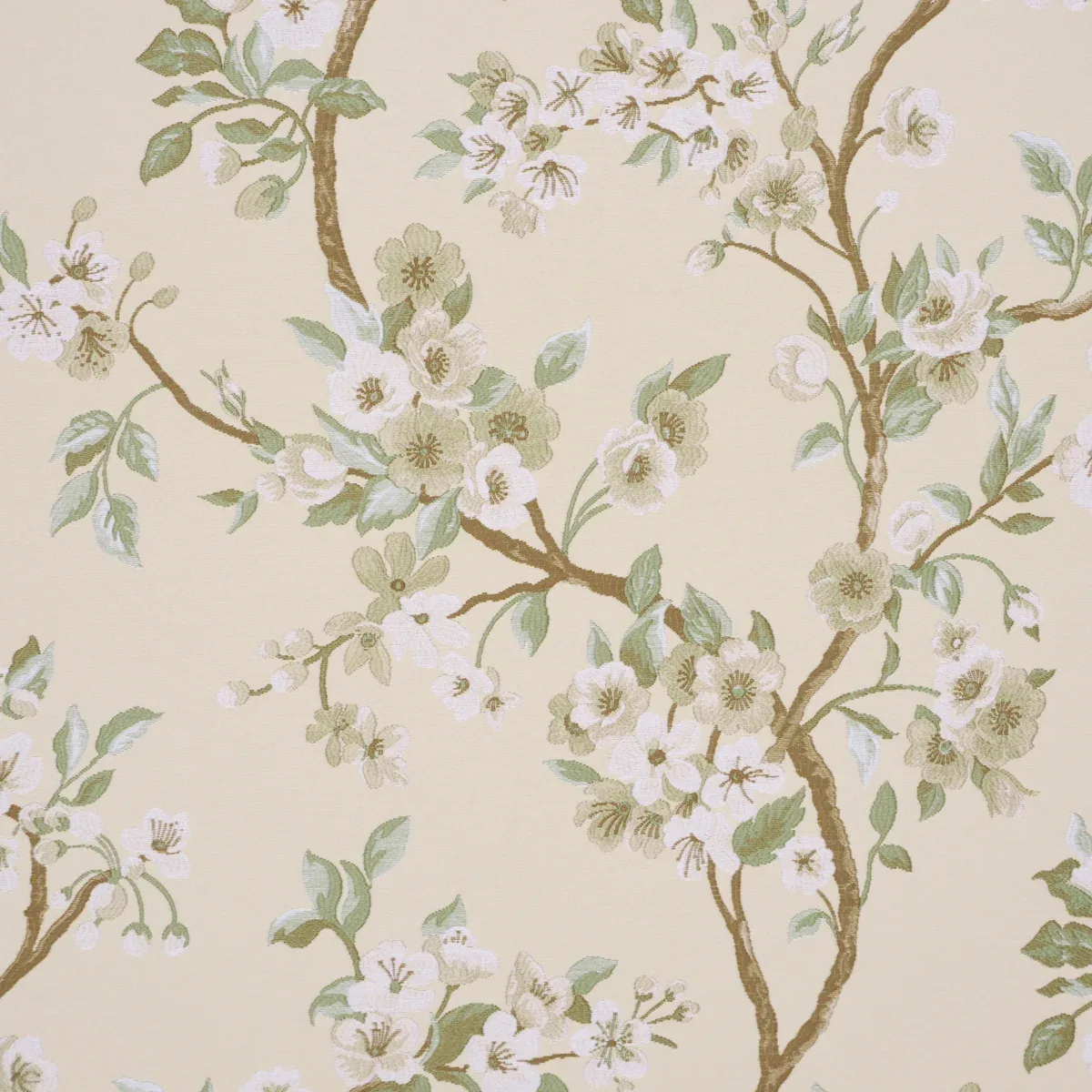 CHERRY BLOSSOM fabric CITRON color by Schumacher