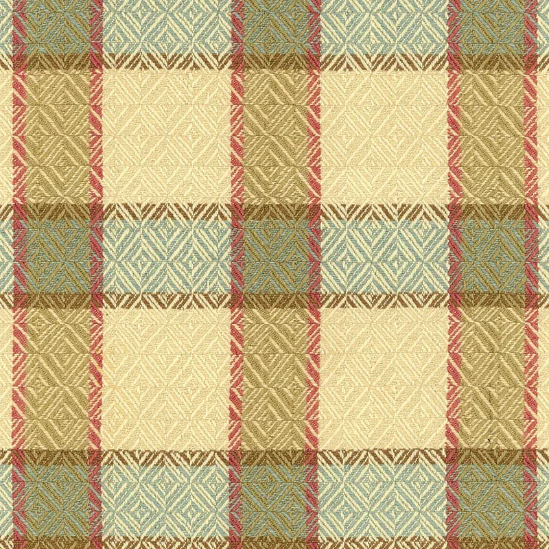 CHESTERFIELD PLAID fabric COTTAGE color by Schumacher