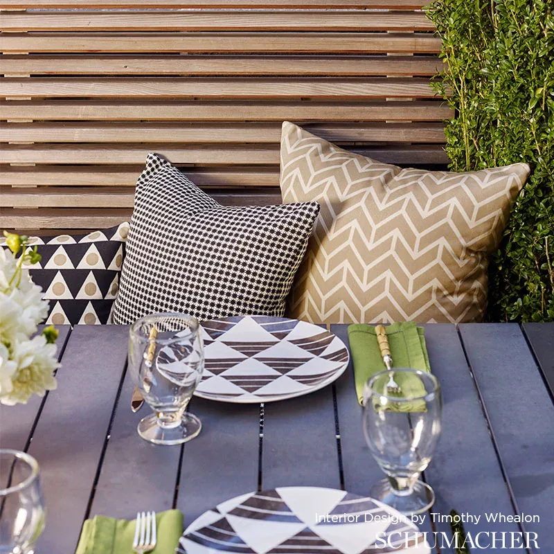 CHEVRON INDOOR/OUTDOOR fabric NAVY color by Schumacher