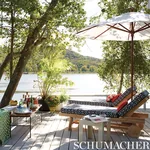 CHEVRON INDOOR/OUTDOOR fabric NAVY color by Schumacher