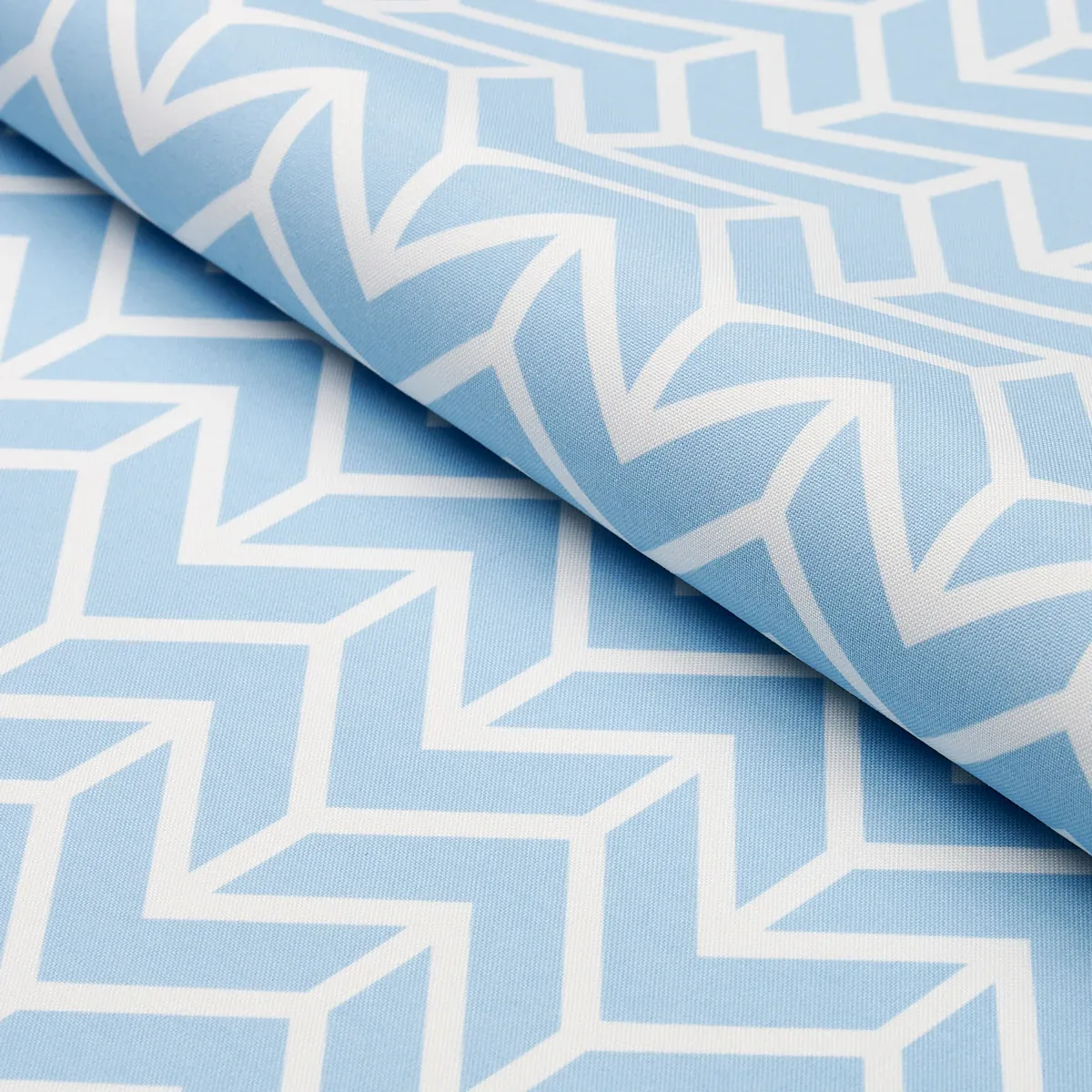 CHEVRON INDOOR/OUTDOOR fabric SKY color by Schumacher