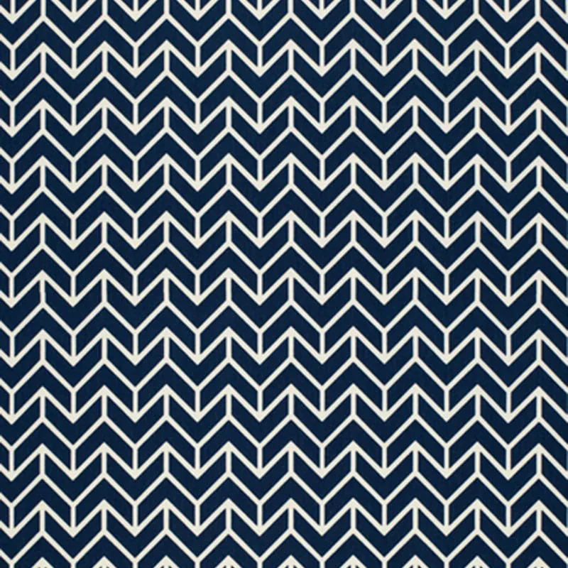 CHEVRON PRINT fabric NAVY color by Schumacher