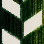 CHEVRON STRIÉ VELVET fabric EMERALD color by Schumacher