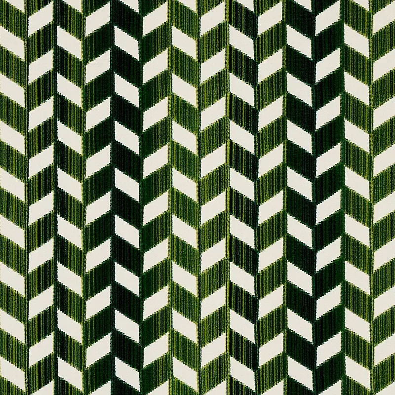 72814 | CHEVRON STRIÉ VELVET – EMERALD