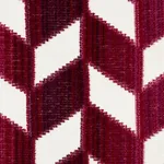 CHEVRON STRIÉ VELVET Fabric – GARNET | Schumacher | Wallpape CHEVRON STRIÉ VELVET fabric GARNET color by Schumacher
