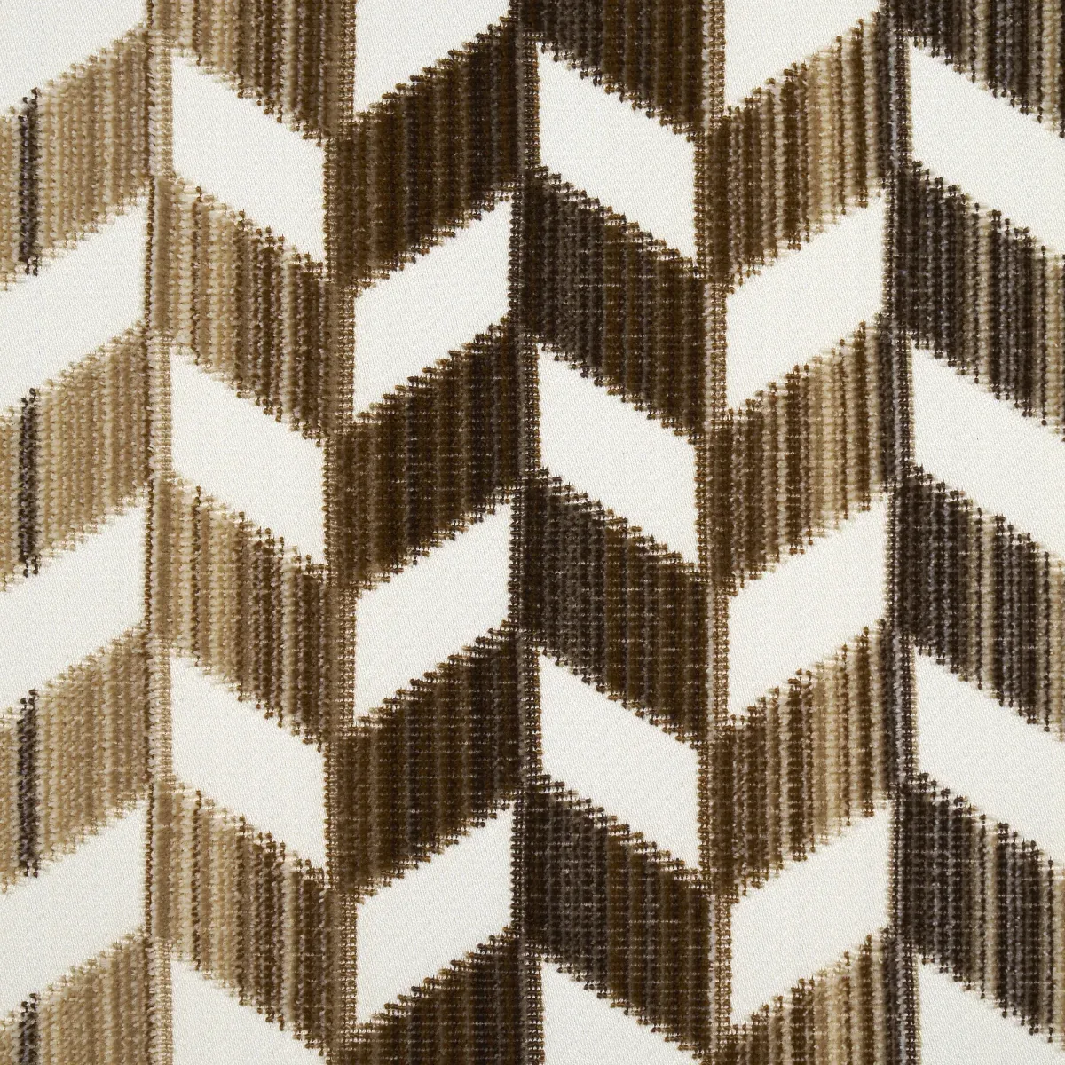 CHEVRON STRIÉ VELVET fabric GOLD color by Schumacher