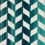 CHEVRON STRIÉ VELVET fabric PEACOCK color by Schumacher