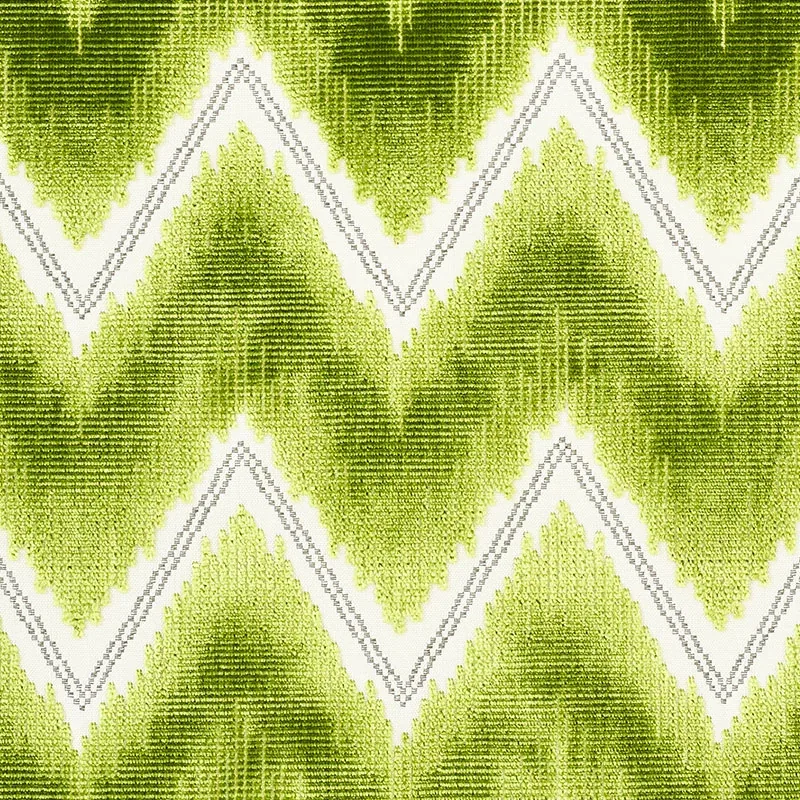 CHEVRON VELVET Fabric – LEAF | Schumacher | Wallpaper Twins CHEVRON VELVET fabric LEAF color by Schumacher