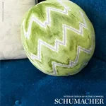 CHEVRON VELVET Fabric – LEAF | Schumacher | Wallpaper Twins CHEVRON VELVET fabric LEAF color by Schumacher