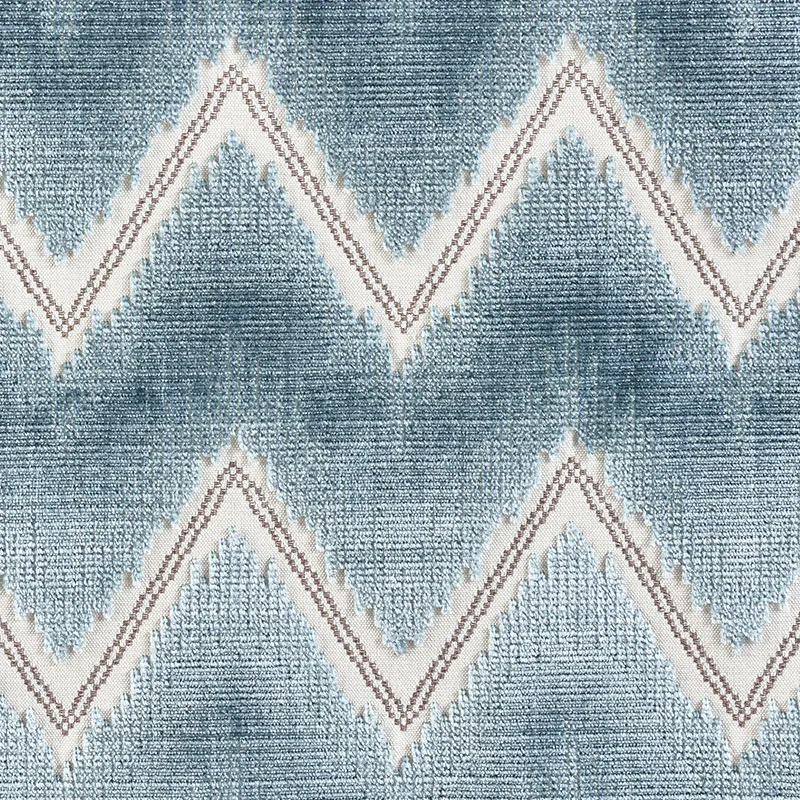 CHEVRON VELVET Fabric – MINERAL | Schumacher | Wallpaper Twi CHEVRON VELVET fabric MINERAL color by Schumacher