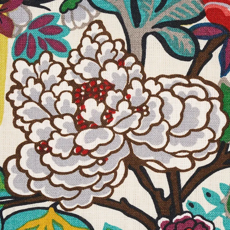 CHIANG MAI DRAGON Fabric – ALABASTER | Schumacher | Wallpape CHIANG MAI DRAGON fabric ALABASTER color by Schumacher