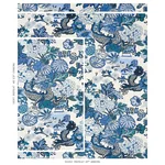 CHIANG MAI DRAGON Fabric – CHINA BLUE | Schumacher | Wallpap CHIANG MAI DRAGON fabric CHINA BLUE color by Schumacher