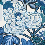 CHIANG MAI DRAGON Fabric – CHINA BLUE | Schumacher | Wallpap CHIANG MAI DRAGON fabric CHINA BLUE color by Schumacher