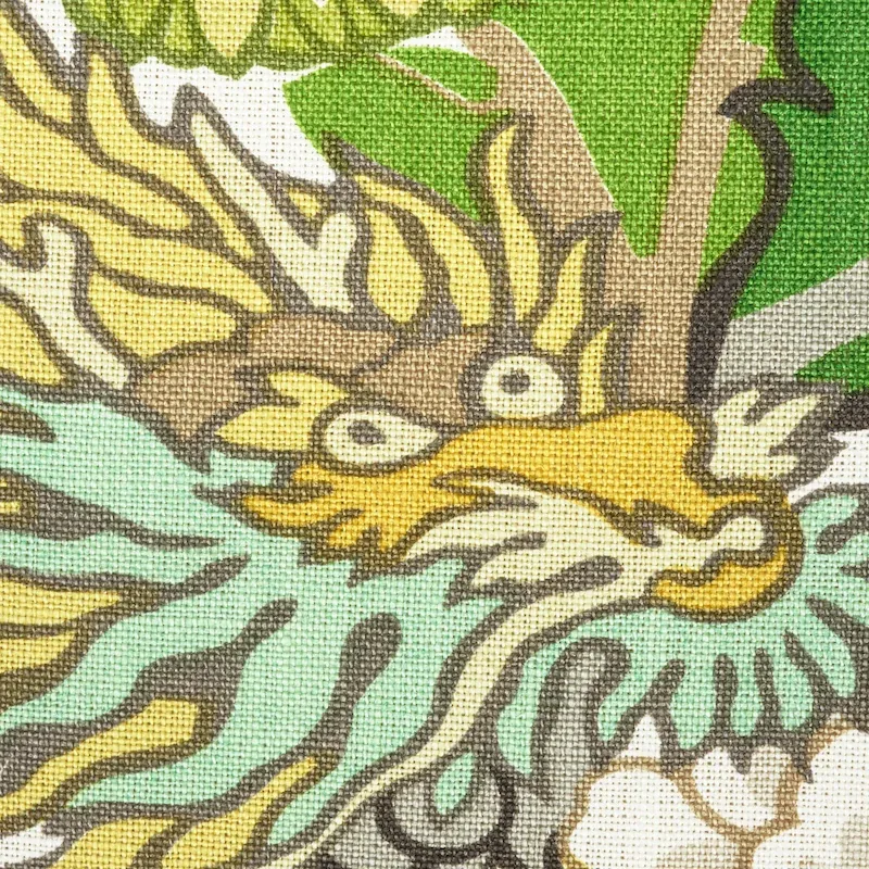 CHIANG MAI DRAGON fabric CITRUS color by Schumacher