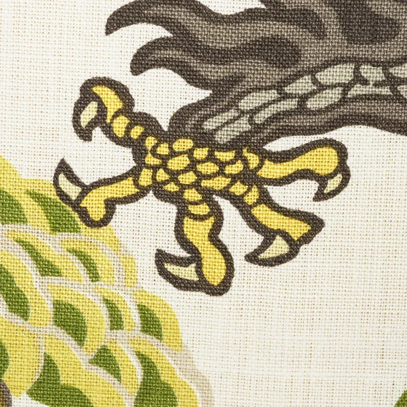 CHIANG MAI DRAGON fabric CITRUS color by Schumacher