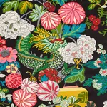 CHIANG MAI DRAGON fabric EBONY color by Schumacher