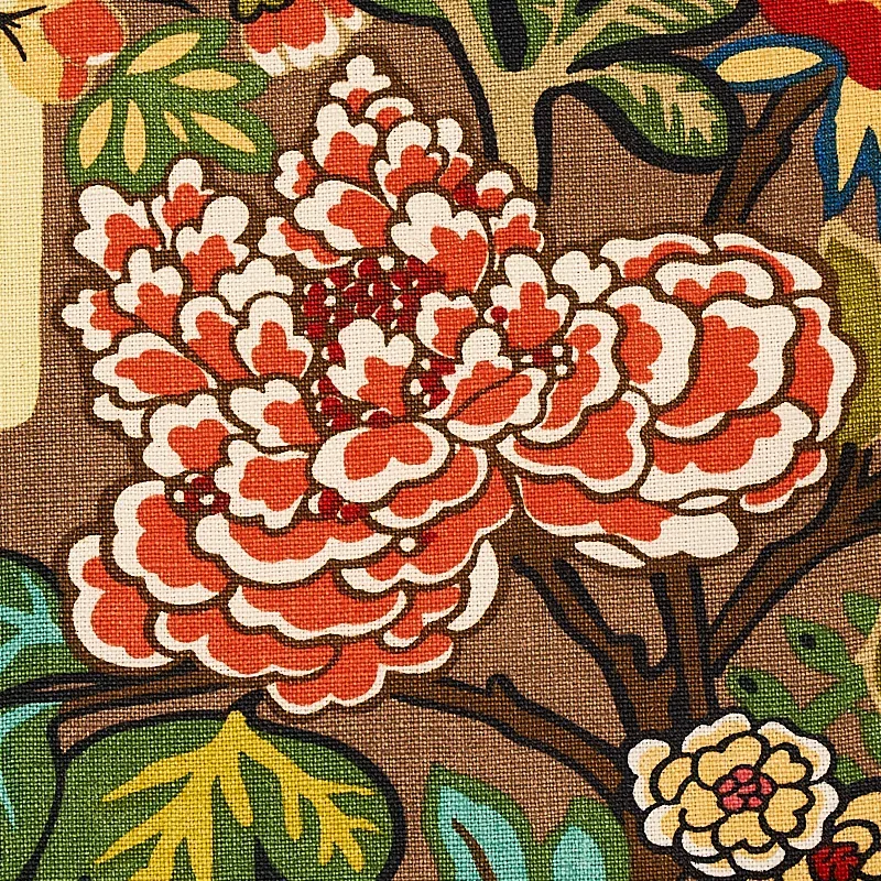 CHIANG MAI DRAGON Fabric – MOCHA | Schumacher | Wallpaper Tw CHIANG MAI DRAGON fabric MOCHA color by Schumacher