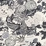 CHIANG MAI DRAGON Fabric – SMOKE | Schumacher | Wallpaper Tw CHIANG MAI DRAGON fabric SMOKE color by Schumacher
