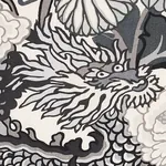 CHIANG MAI DRAGON Fabric – SMOKE | Schumacher | Wallpaper Tw CHIANG MAI DRAGON fabric SMOKE color by Schumacher