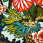 CHIANG MAI DRAGON VELVET Fabric – AQUAMARINE | Schumacher | CHIANG MAI DRAGON VELVET fabric AQUAMARINE color by Schumacher
