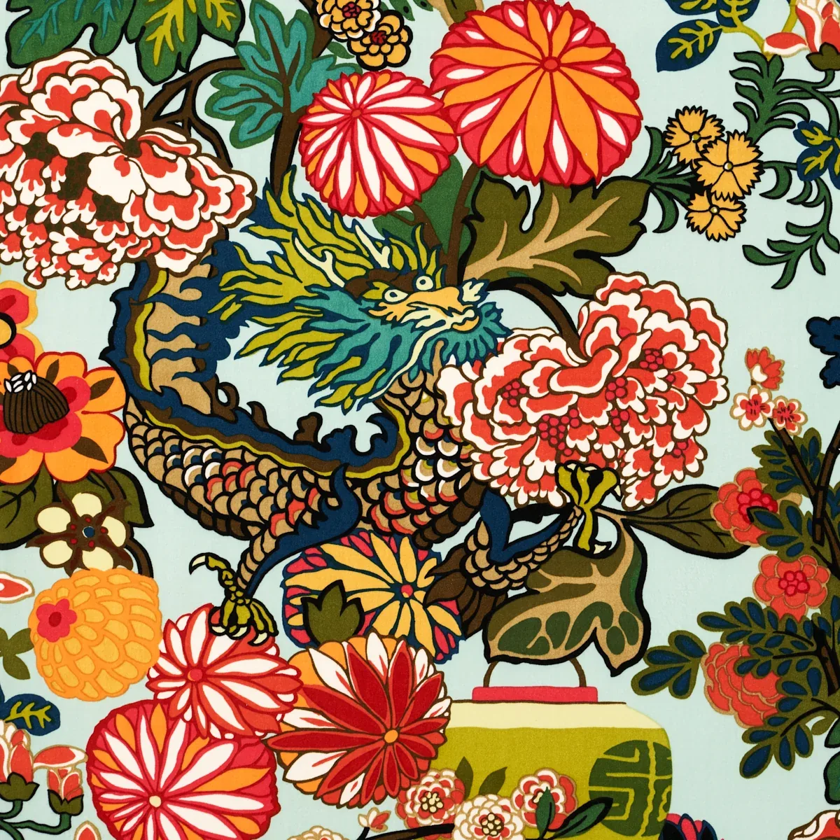 81170 | CHIANG MAI DRAGON VELVET – AQUAMARINE