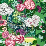 CHIANG MAI DRAGON VELVET fabric JADE color by Schumacher