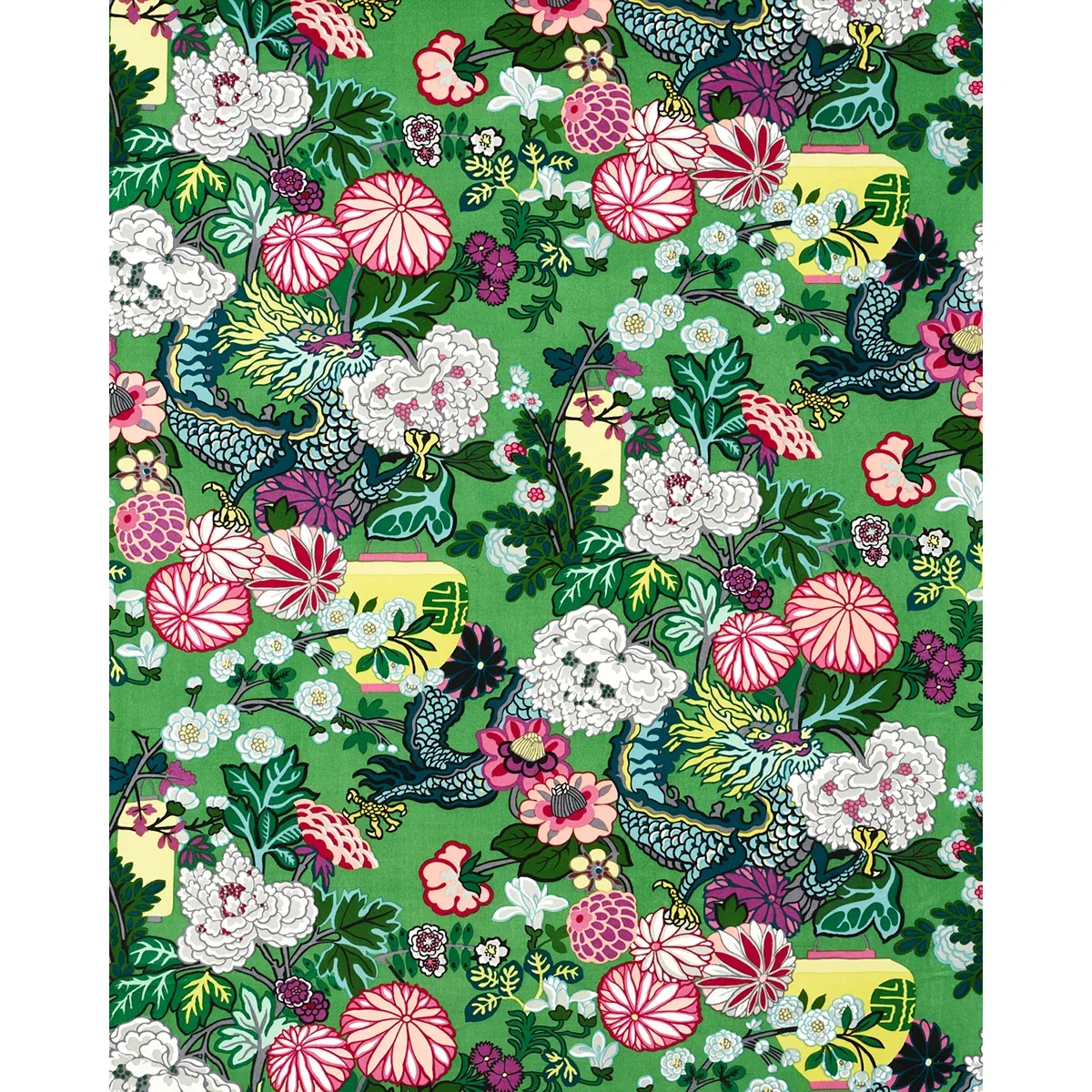 CHIANG MAI DRAGON VELVET fabric JADE color by Schumacher