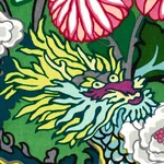 CHIANG MAI DRAGON VELVET fabric JADE color by Schumacher