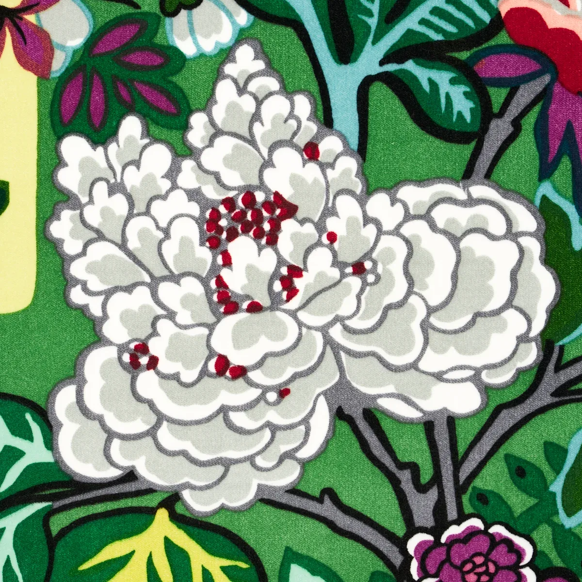 CHIANG MAI DRAGON VELVET fabric JADE color by Schumacher