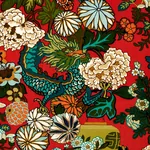 CHIANG MAI DRAGON VELVET Fabric – LACQUER | Schumacher | Wal CHIANG MAI DRAGON VELVET fabric LACQUER color by Schumacher