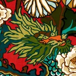 CHIANG MAI DRAGON VELVET Fabric – LACQUER | Schumacher | Wal CHIANG MAI DRAGON VELVET fabric LACQUER color by Schumacher