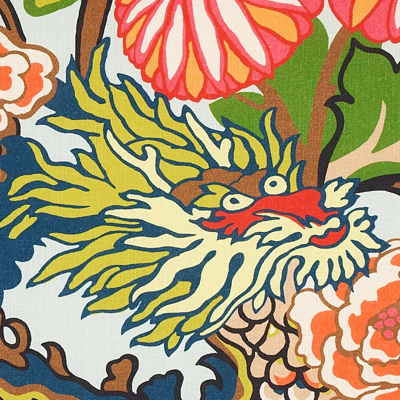 CHIANG MAI INDOOR/OUTDOOR Fabric – AQUAMARINE | Schumacher | CHIANG MAI INDOOR/OUTDOOR fabric AQUAMARINE color by Schumacher