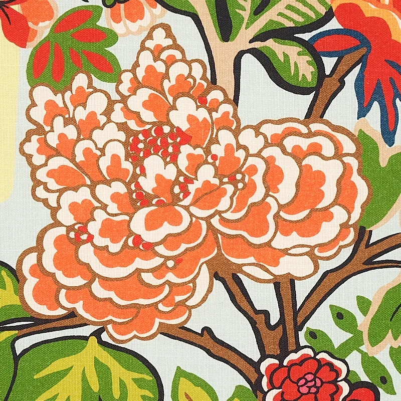 CHIANG MAI INDOOR/OUTDOOR Fabric – AQUAMARINE | Schumacher | CHIANG MAI INDOOR/OUTDOOR fabric AQUAMARINE color by Schumacher
