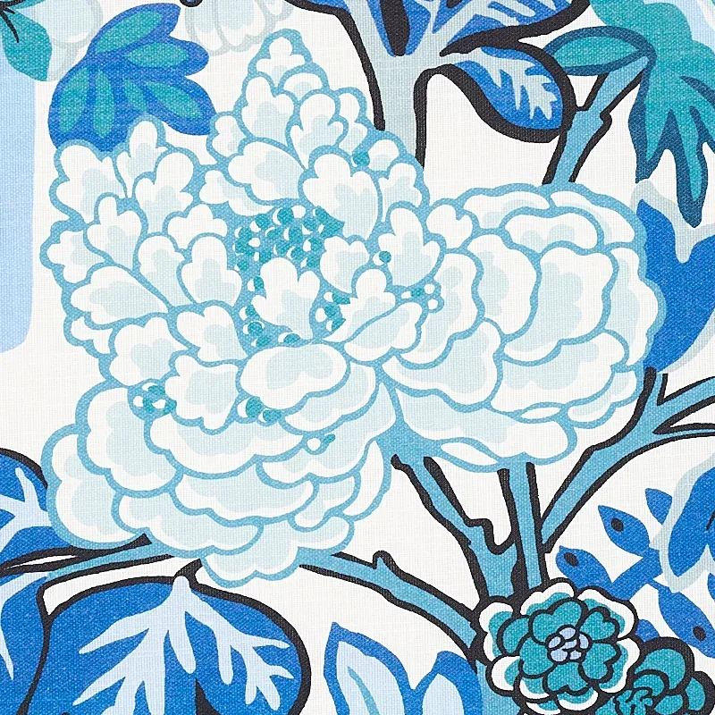 CHIANG MAI INDOOR/OUTDOOR Fabric – CHINA BLUE | Schumacher | CHIANG MAI INDOOR/OUTDOOR fabric CHINA BLUE color by Schumacher