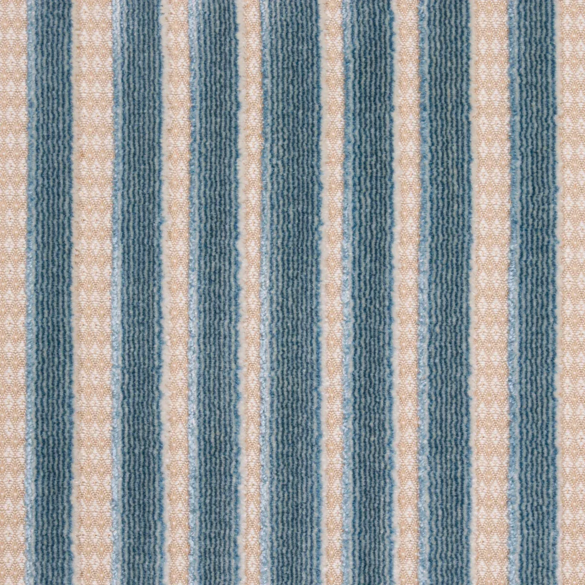 CHIMAY STRIPE VELVET fabric CIEL color by Schumacher