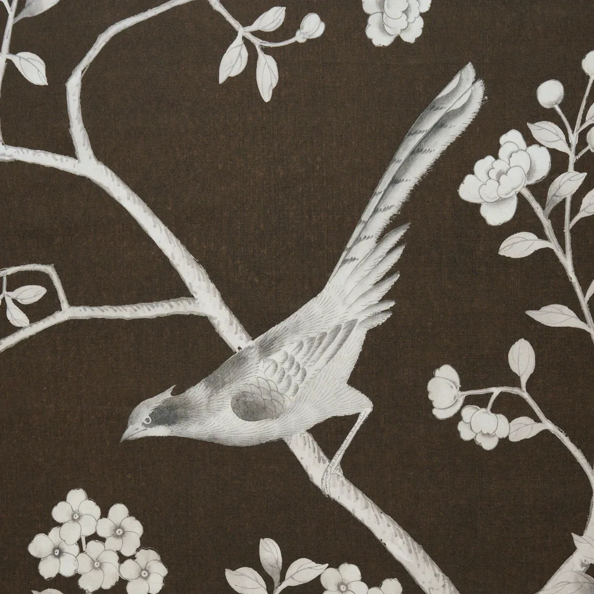CHINOIS PALAIS fabric CHOCOLATE color by Schumacher