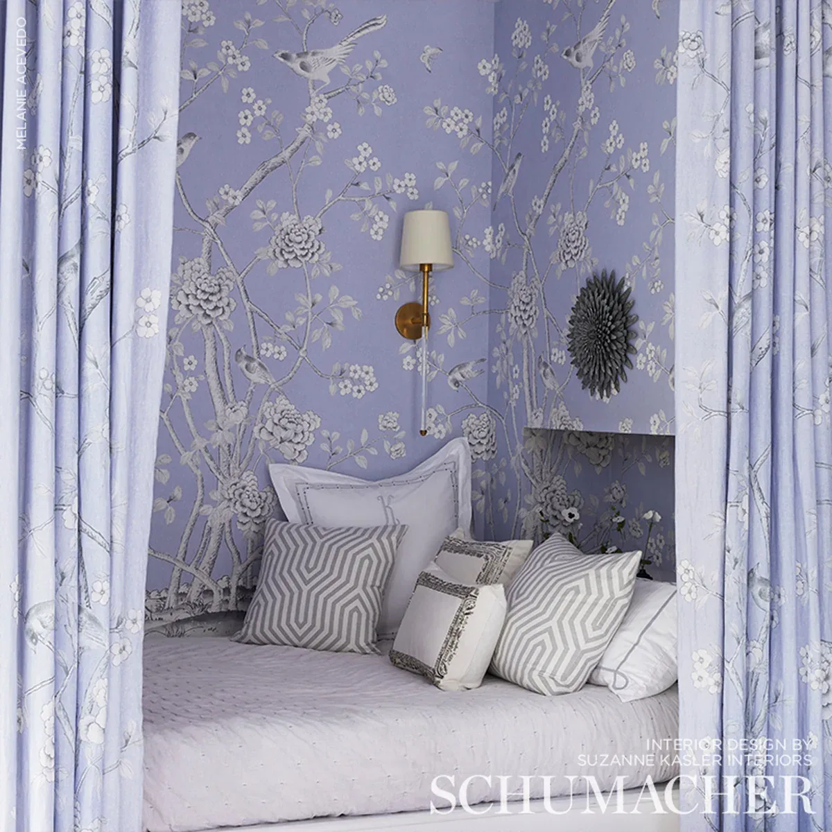 CHINOIS PALAIS Fabric – LAVENDER | Schumacher | Wallpaper Tw CHINOIS PALAIS fabric LAVENDER color by Schumacher