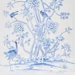 CHINOIS PALAIS Fabric – PORCELAIN | Schumacher | Wallpaper T CHINOIS PALAIS fabric PORCELAIN color by Schumacher