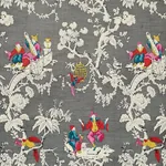 CHINOISERIE MODERNE Fabric – GRAPHITE | Schumacher | Wallpap CHINOISERIE MODERNE fabric GRAPHITE color by Schumacher