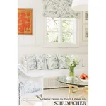 CHINOISERIE VINE fabric CHINA BLUE color by Schumacher