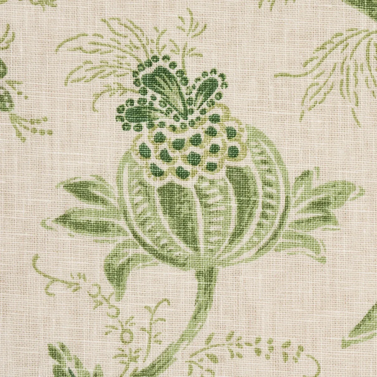CHINOISERIE VINE fabric LEAF GREEN color by Schumacher
