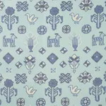 CHUSKA WARP PRINT fabric BLUE color by Schumacher
