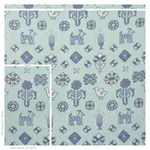 CHUSKA WARP PRINT fabric BLUE color by Schumacher
