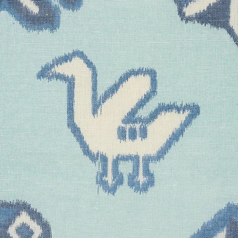 CHUSKA WARP PRINT fabric BLUE color by Schumacher