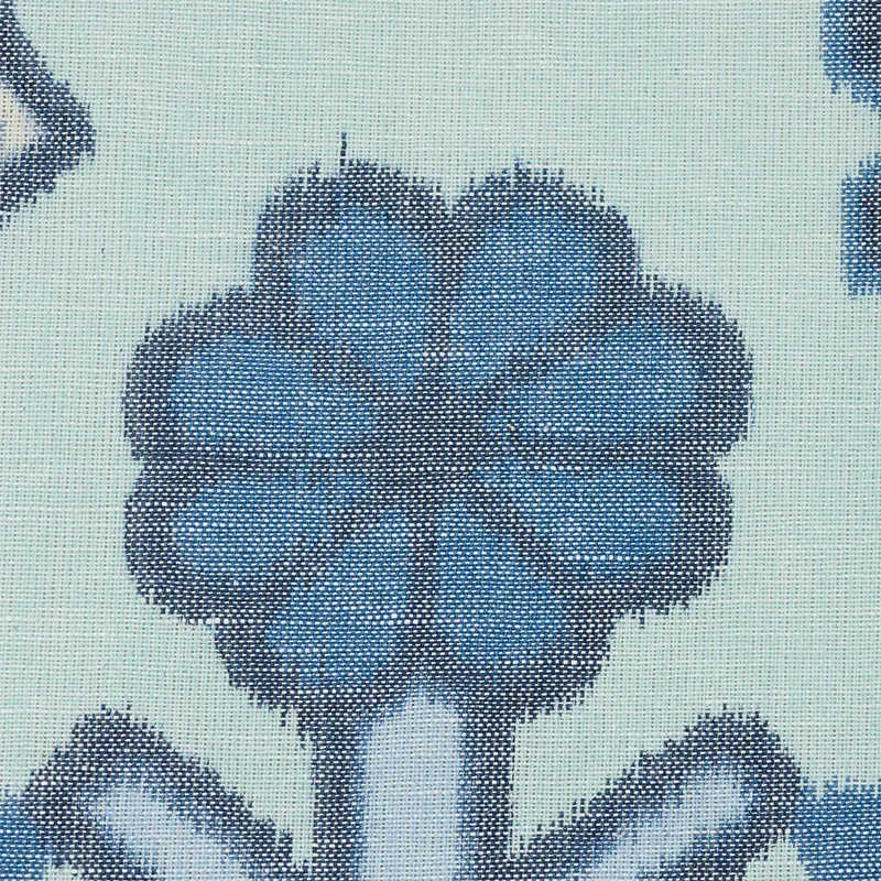 CHUSKA WARP PRINT fabric BLUE color by Schumacher