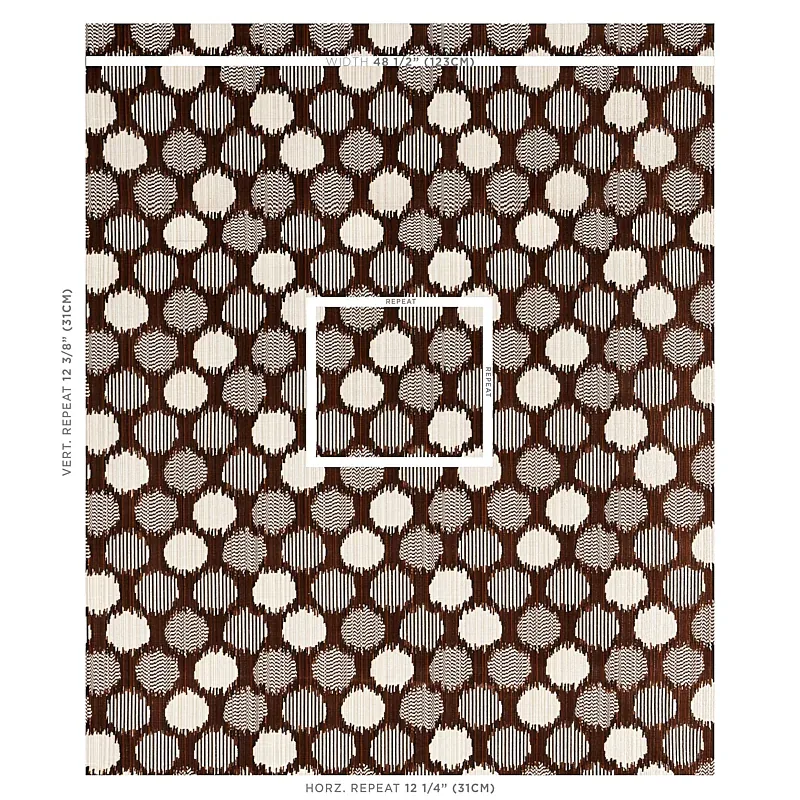 CIRQUE VELVET fabric BROWN color by Schumacher
